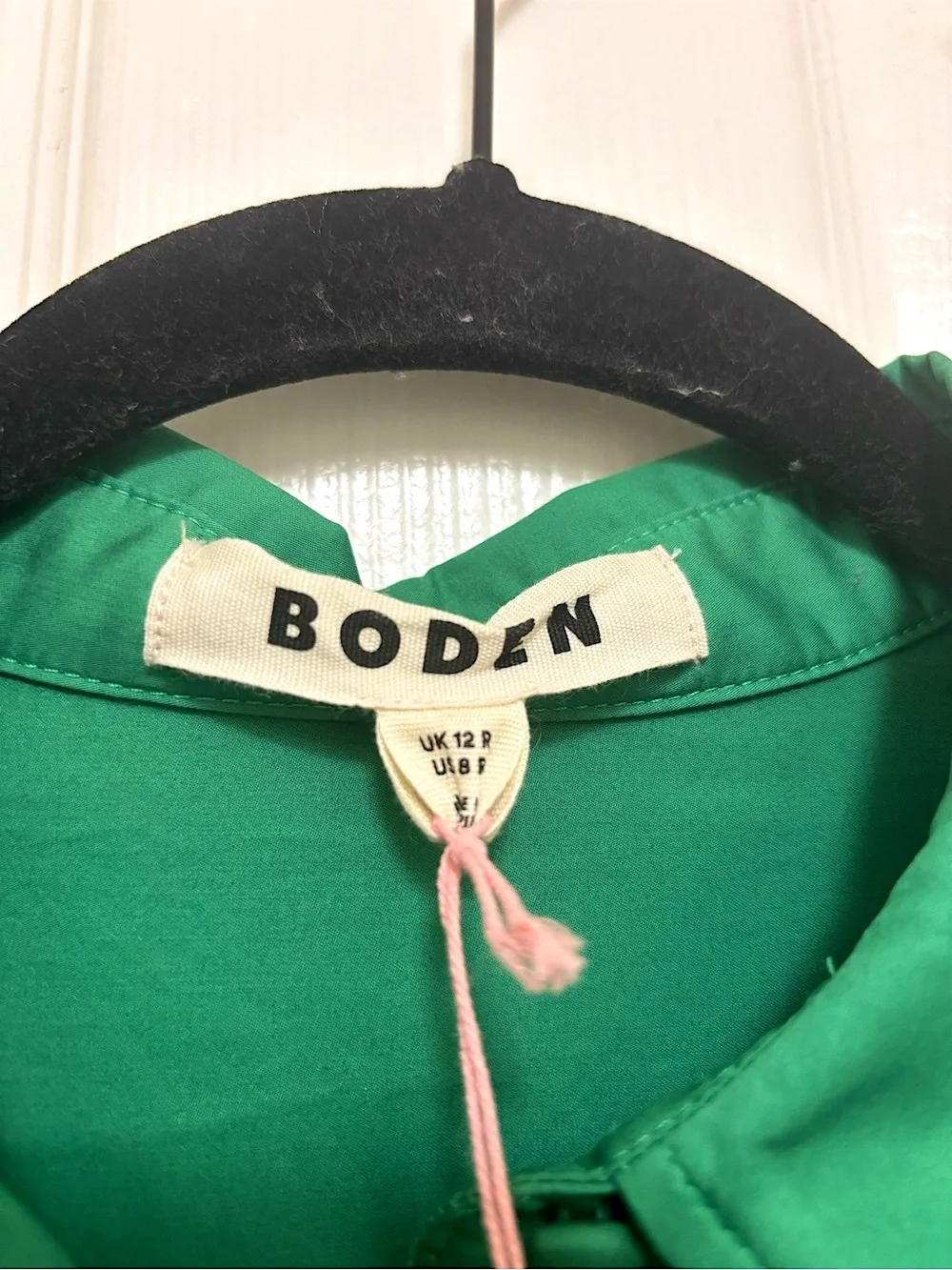 NWT BODEN Maxi Pleated Bow Dress in Green Navy - Picture 7 of 11
